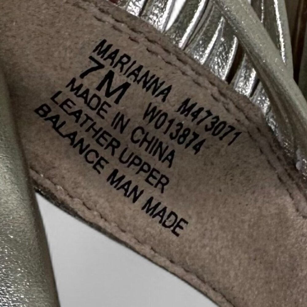 Munro Women's Marianna Slingback Sandal Sz 7 - Metallic Taupe - Picture 16 of 16